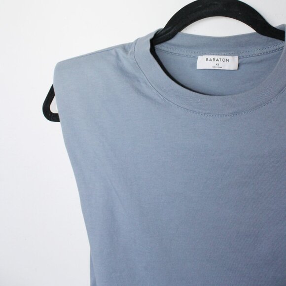 Babaton Shoulder Pad Tank ~ XS ~ 2021 ~ Muted Blue Grey - Picture 4 of 7